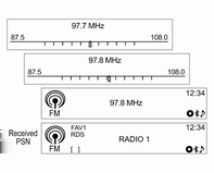 104 Infotainmentsysteem Naar radiozenders zoeken Naar DAB-ensemble zoeken (alleen voor type A) De DAB-service koppelen (alleen voor type A) [DAB-DAB aan/dab-fm uit] Houd de fseeke knoppen ingedrukt