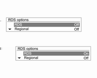 110 Infotainmentsysteem Configureren van RDS Activeren van RDS biedt de volgende voordelen: Op het display verschijnt de programmanaam van de ingestelde zender in plaats van de frequentie.