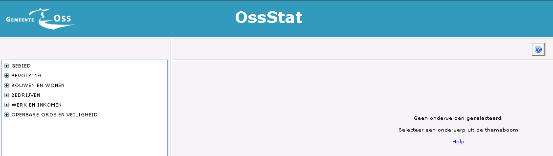 INLEIDING OssStat OssStat is de naam van het statistische informatiesysteem van de gemeente Oss, met informatie over tal van onderwerpen binnen de thema s Bevolking, Woningen, Bedrijven,