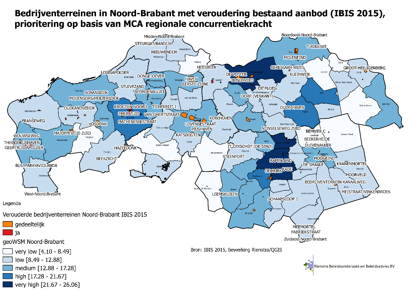 - Oosterhout (West-Noord-Brabant) - Helmond (Zuidoost-Noord-Brabant) - Moerdijk (West-Noord-Brabant) - Geertruidenberg (West-Noord-Brabant) - Bergen op Zoom (West-Noord-Brabant) - Roosendaal