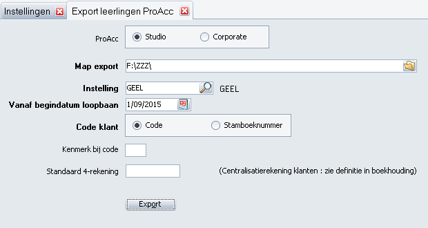 HOOFDSTUK 1. FACTURATIE : VERWERKEN DOCUMENTEN 61 Figuur 1.84: Export ProAcc Leerlingen Na de export wordt onderstaande boodschap getoond met de map en het bestand Klanten.txt dat aangemaakt is.