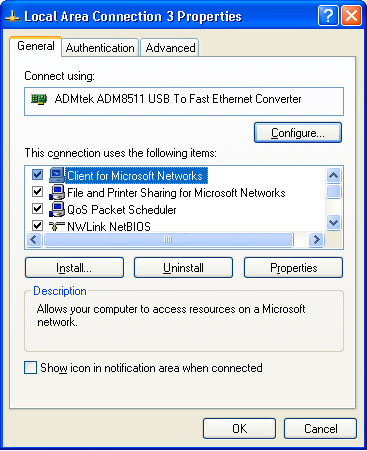 2 of Windows Help voor meer informatie. Om een protocol toe te voegen of te verwijderen volg onderstaande stappen 1. Open Network Connections (Start Configuratiescherm) 2.