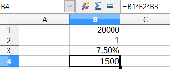 4) Voer het gewenste resultaat van de formule in het veld Doelwaarde in. In dit voorbeeld is de waarde 15000. Afbeelding 19 geeft de cellen en velden weer.