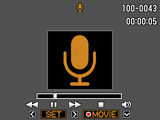 LET OP U kunt tijdens de audio opname het beeldscherm in- en uitschakelen d.m.v. [8] (DISP).