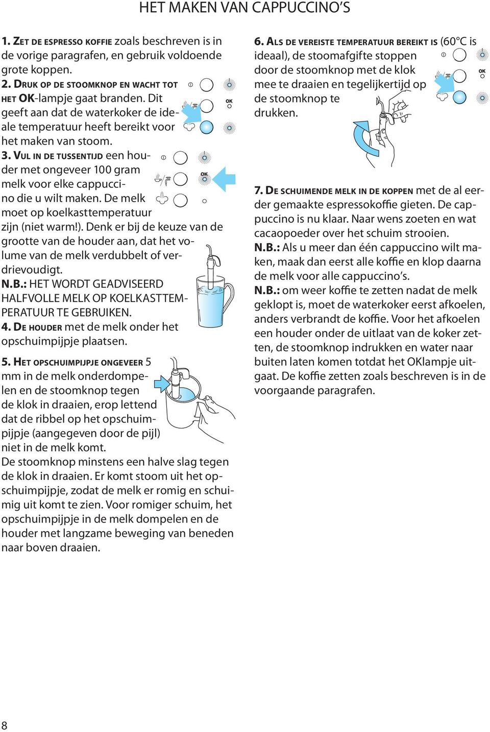 De melk moet op koelkasttemperatuur zijn (niet warm!). Denk er bij de keuze van de grootte van de houder aan, dat het volume van de melk verdubbelt of verdrievoudigt. N.B.