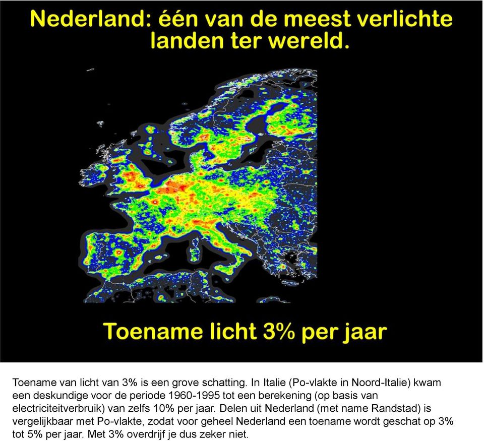 berekening (op basis van electriciteitverbruik) van zelfs 10% per jaar.