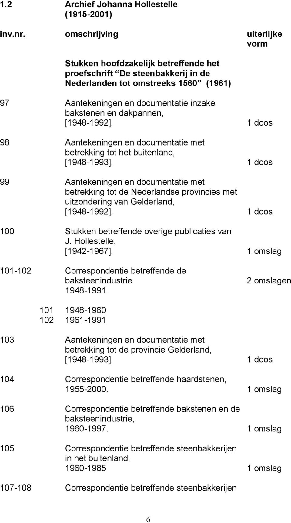 dakpannen, [1948-1992]. 1 doos 98 Aantekeningen en documentatie met betrekking tot het buitenland, [1948-1993].