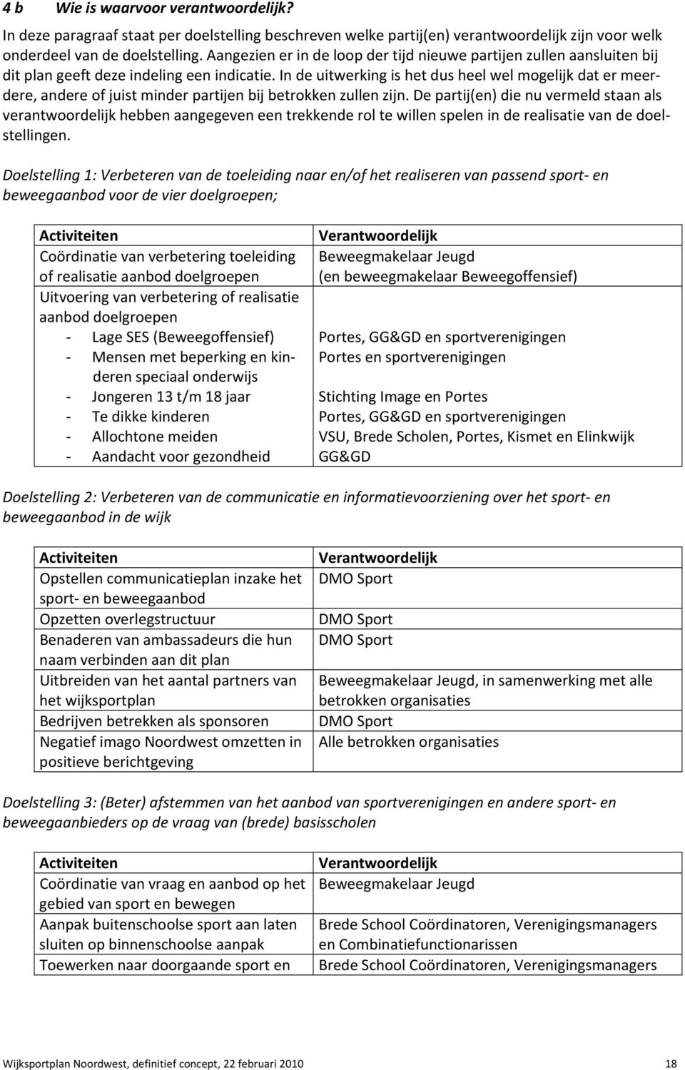 In de uitwerking is het dus heel wel mogelijk dat er meerdere, andere of juist minder partijen bij betrokken zullen zijn.