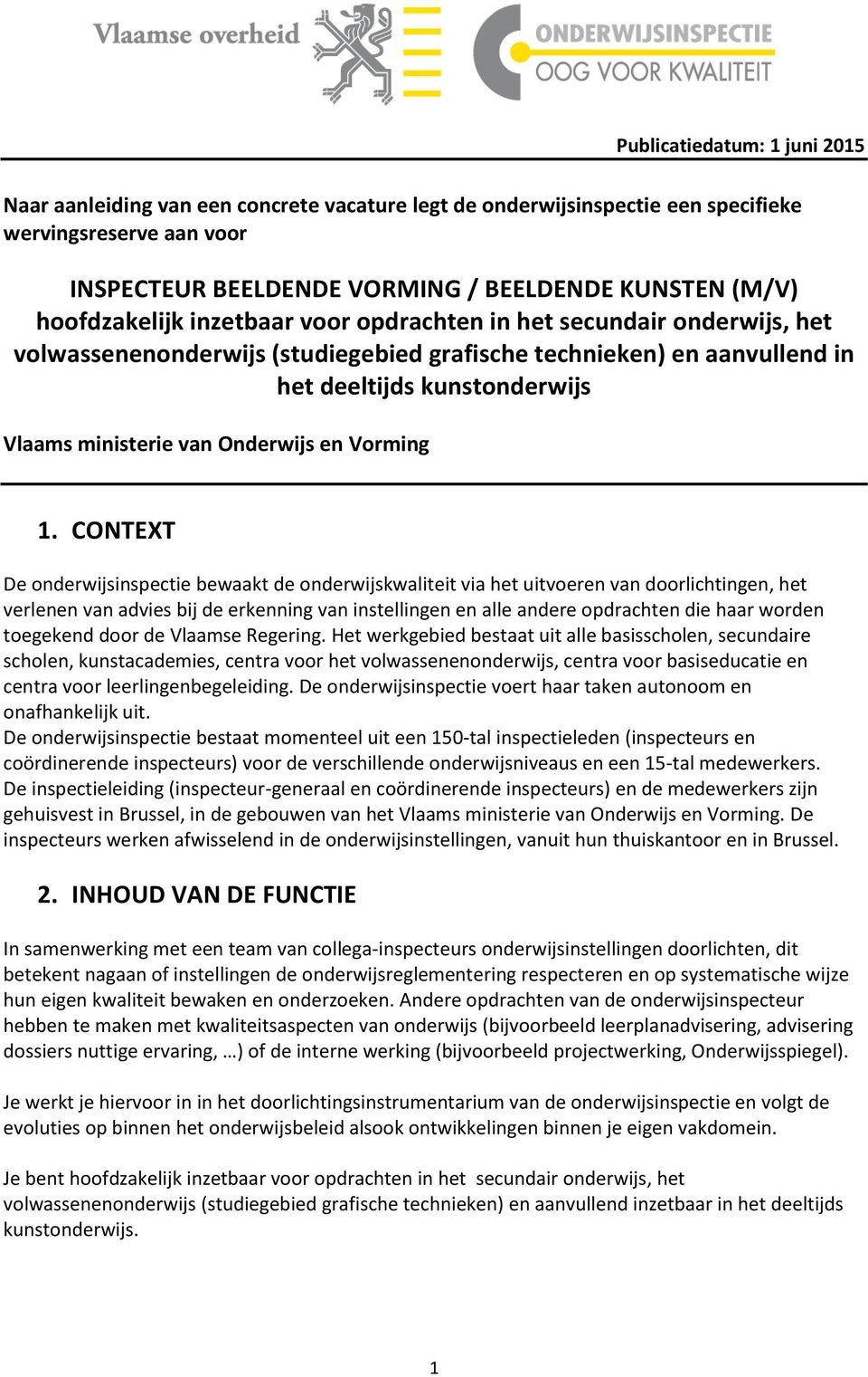 Onderwijs en Vorming 1.