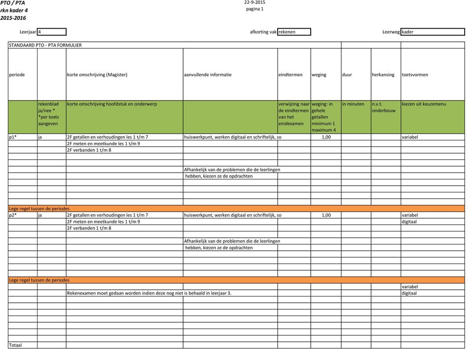 verhoudingen les 1 t/m 7 huiswerkpunt, werken digitaal en schriftelijk, so 1,00 variabel 2F meten en meetkunde les 1 t/m 9 digitaal 2F verbanden 1 t/m 8