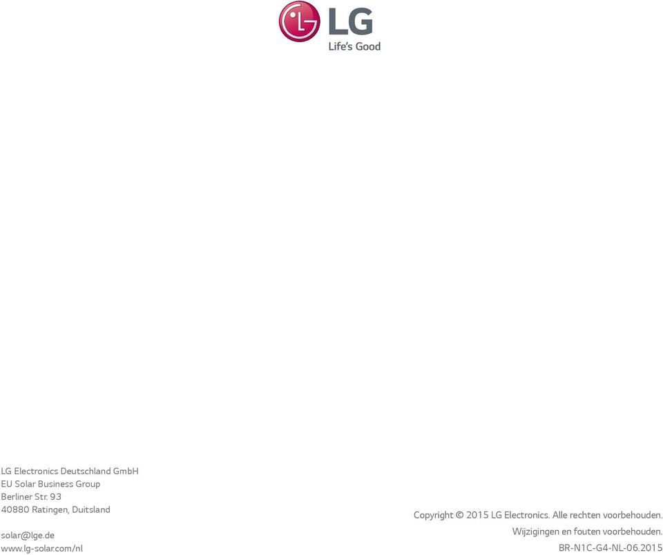 lg-solar.com/nl Copyright 2015 LG Elctronics.