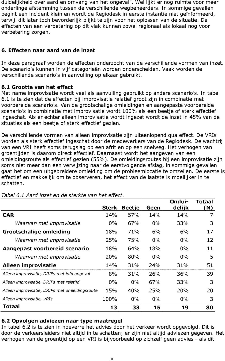 De effecten van een verbetering op dit vlak kunnen zowel regionaal als lokaal nog voor verbetering zorgen. 6.