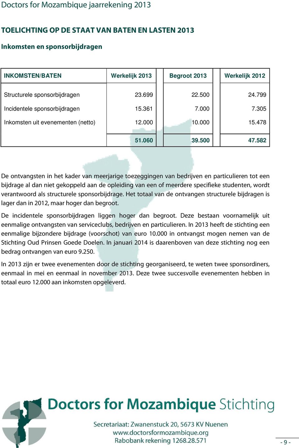 582 De ontvangsten in het kader van meerjarige toezeggingen van bedrijven en particulieren tot een bijdrage al dan niet gekoppeld aan de opleiding van een of meerdere specifieke studenten, wordt