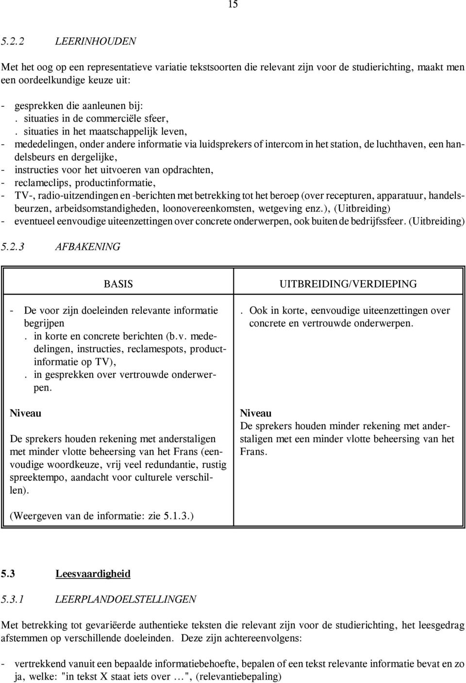 situaties in het maatschappelijk leven, - mededelingen, onder andere informatie via luidsprekers of intercom in het station, de luchthaven, een handelsbeurs en dergelijke, - instructies voor het