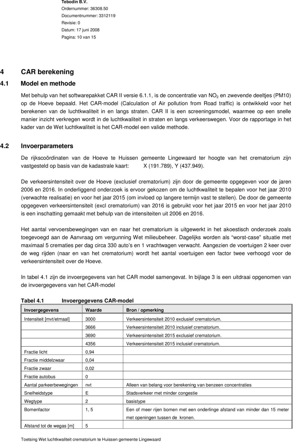 CAR II is een screeningsmodel, waarmee op een snelle manier inzicht verkregen wordt in de luchtkwaliteit in straten en langs verkeerswegen.