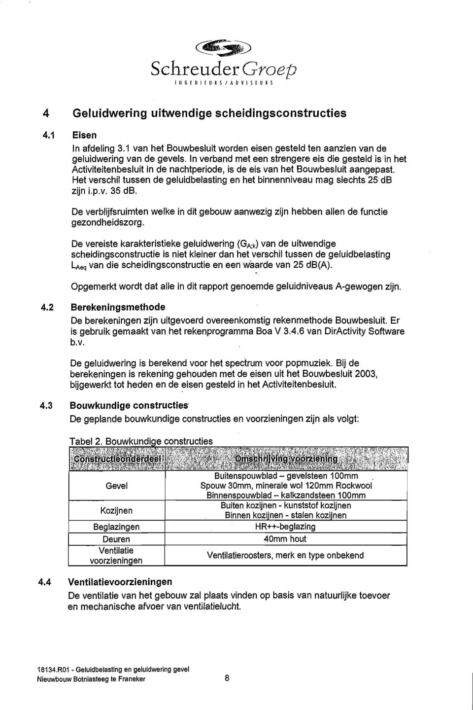 In verband met een strengere eis die gesteld is in het Activiteitenbesluit in de nachtperide, is de eis van het Buwbesluit aangepast.