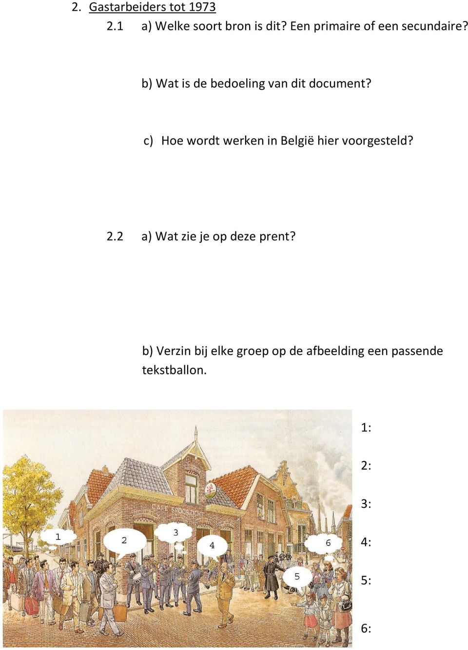 c) Hoe wordt werken in België hier voorgesteld? 2.
