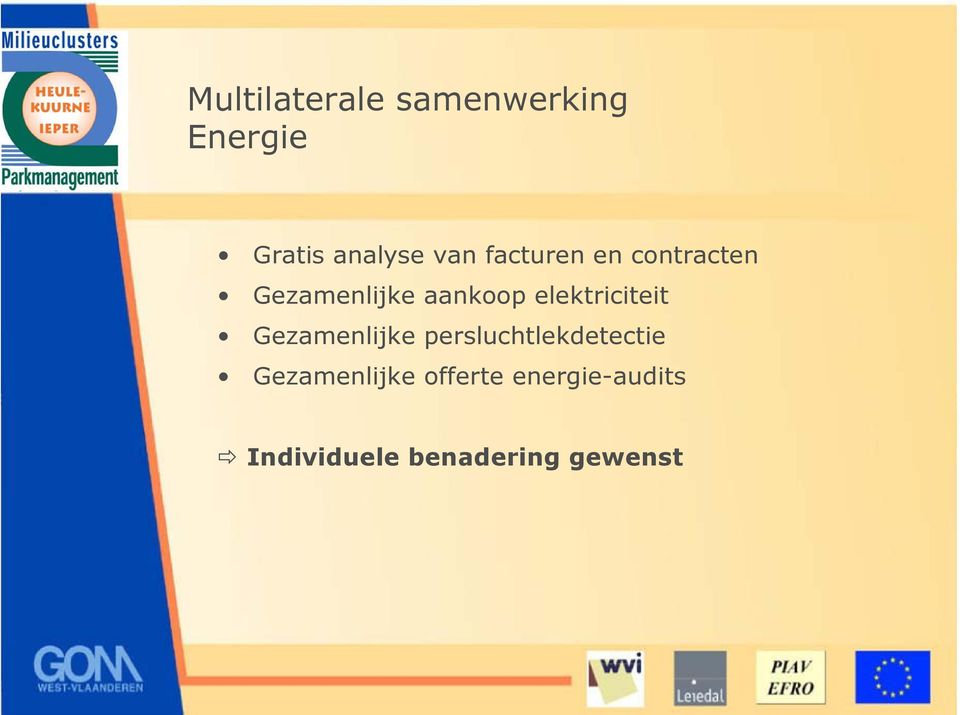 elektriciteit Gezamenlijke persluchtlekdetectie