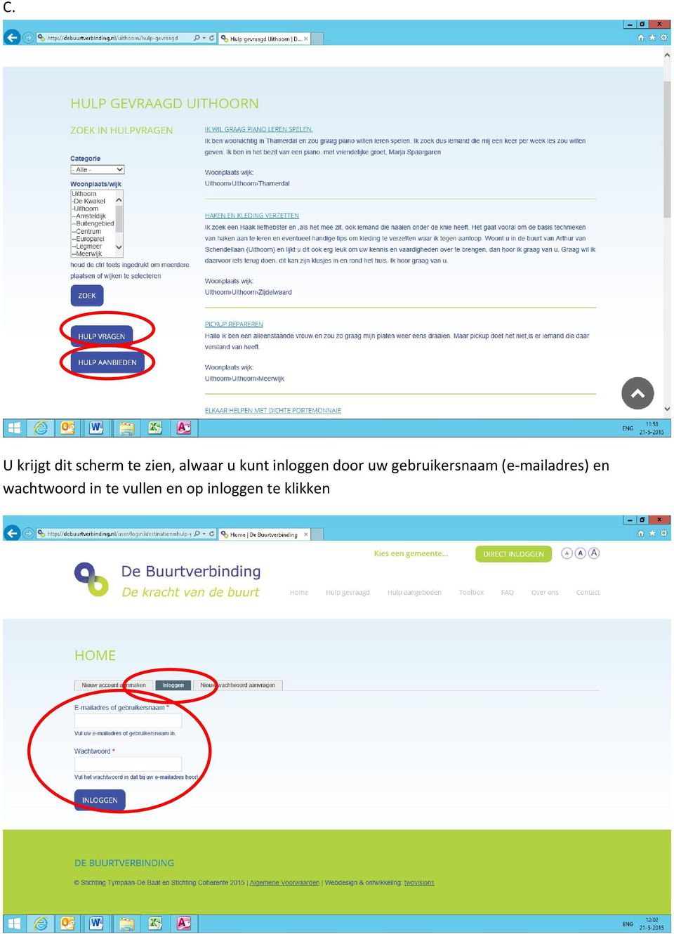 gebruikersnaam (e-mailadres) en