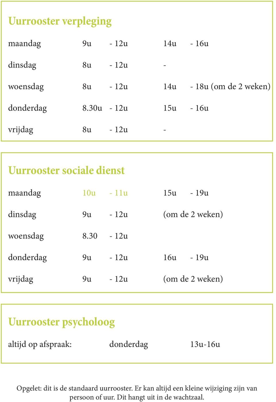 woensdag 8.