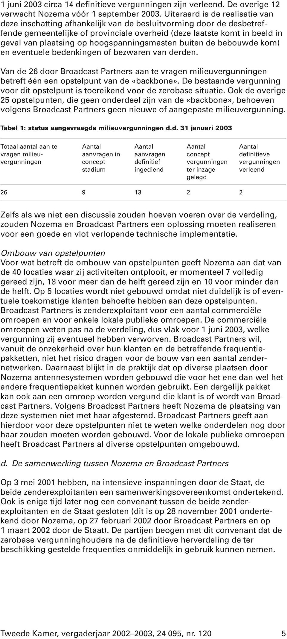 hoogspanningsmasten buiten de bebouwde kom) en eventuele bedenkingen of bezwaren van derden.