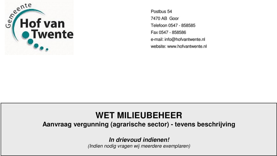 nl website: www.hofvantwente.