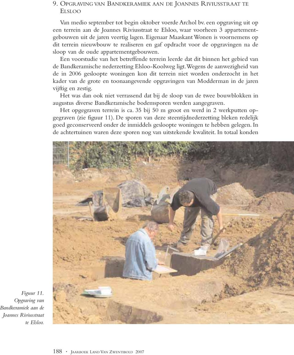Eigenaar Maaskant Wonen is voornemens op dit terrein nieuwbouw te realiseren en gaf opdracht voor de opgravingen na de sloop van de oude appartementgebouwen.