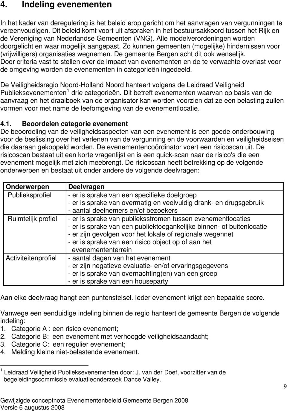 Zo kunnen gemeenten (mogelijke) hindernissen voor (vrijwilligers) organisaties wegnemen. De gemeente Bergen acht dit ook wenselijk.