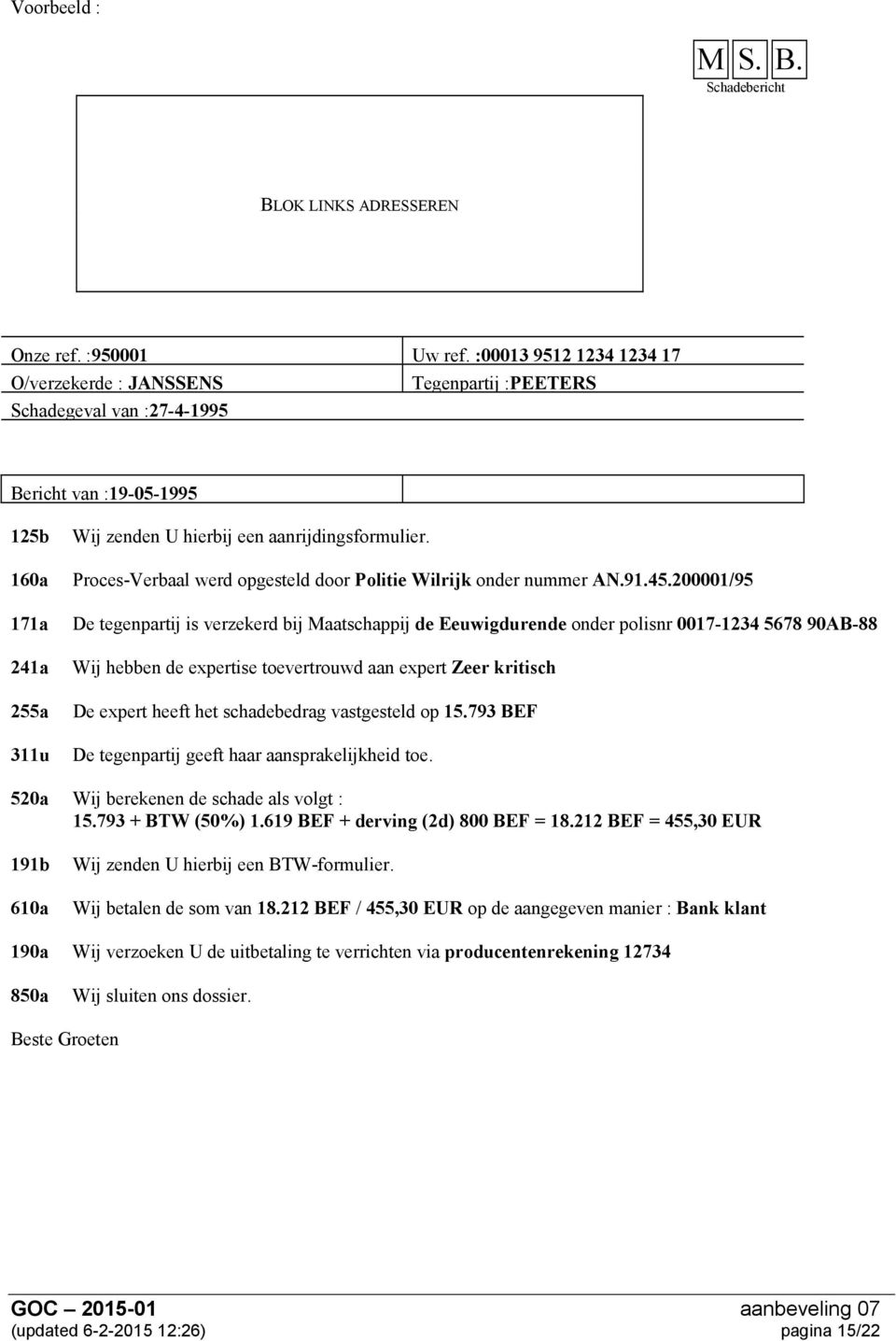 Proces-Verbaal werd opgesteld door Politie Wilrijk onder nummer AN.91.45.