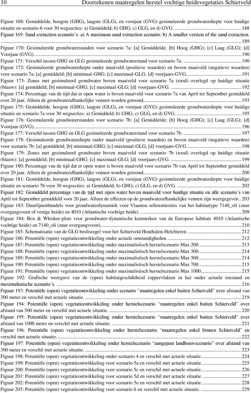 ... 189 Figuur 170: Gesimuleerde grondwaterstanden voor scenario 7a: [a] Gemiddelde; [b] Hoog (GHG); [c] Laag (GLG); [d] Voorjaar (GVG).