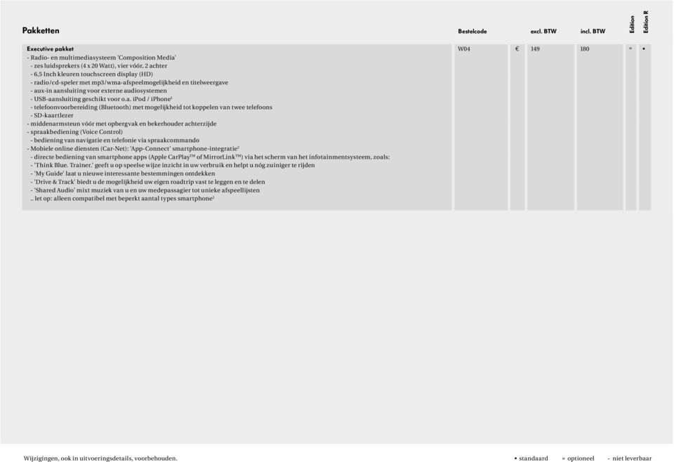 radio/cd-speler met mp3/wma-afspeelmogelijkheid en titelweergave - aux-in aansluiting voor externe audiosystemen - USB-aansluiting geschikt voor o.a. ipod / iphone 1 - telefoonvoorbereiding