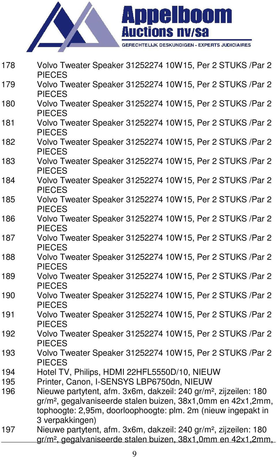 31252274 10W15, Per 2 STUKS /Par 2 185 Volvo Tweater Speaker 31252274 10W15, Per 2 STUKS /Par 2 186 Volvo Tweater Speaker 31252274 10W15, Per 2 STUKS /Par 2 187 Volvo Tweater Speaker 31252274 10W15,