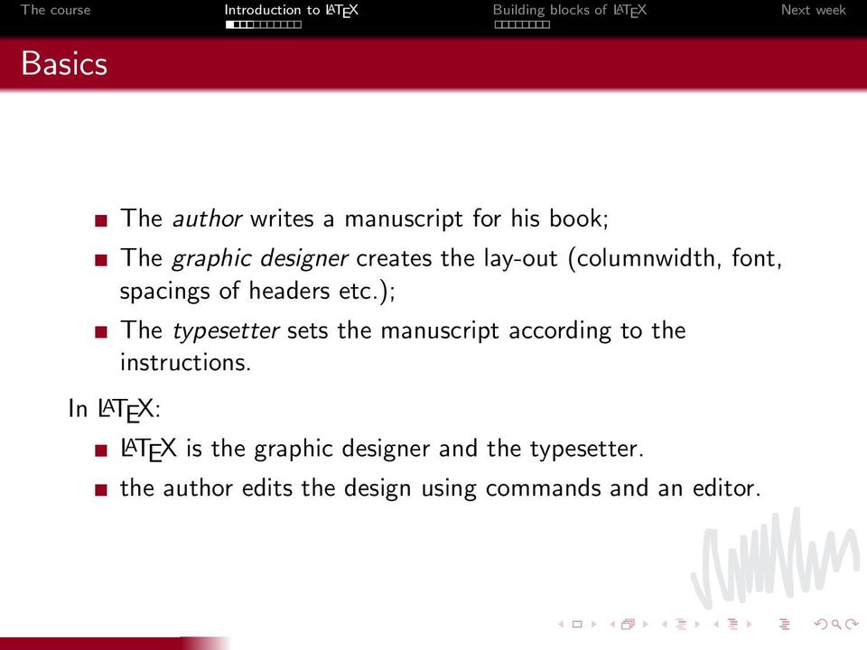 ); The typesetter sets the manuscript according to the instructions.