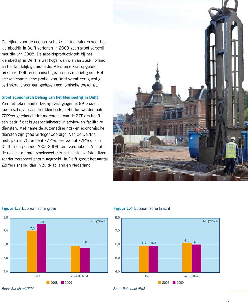 Het sterke economische profiel van Delft vormt een gunstig vertrekpunt voor een gedegen economische toekomst.