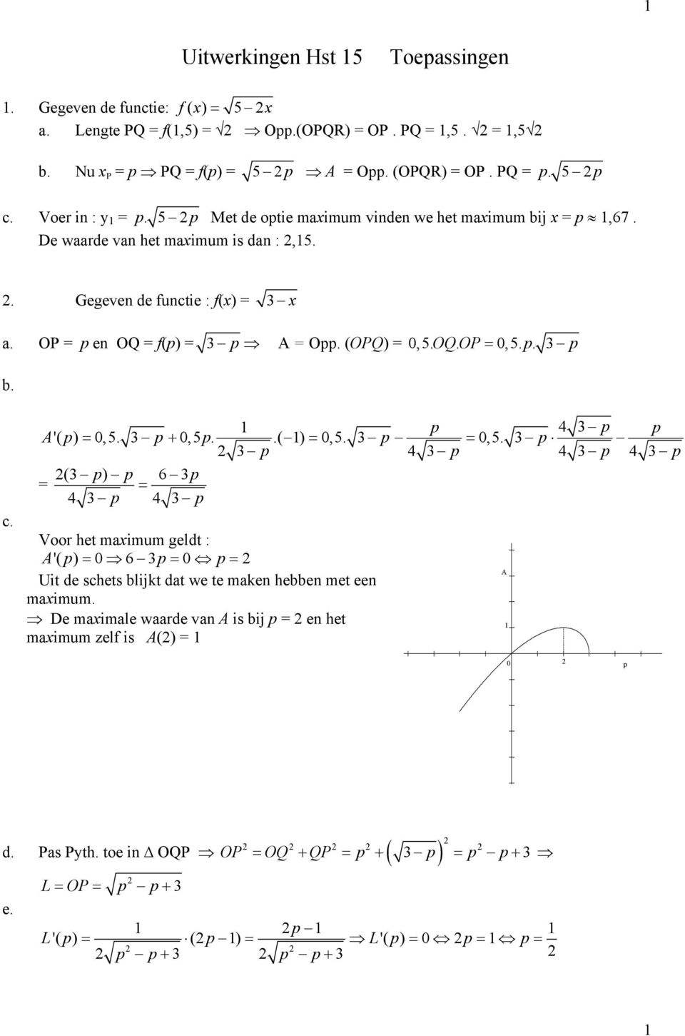 p 4 p p A'( p) = 0,5. p + 0,5 p..( ) = 0,5. p = 0,5.