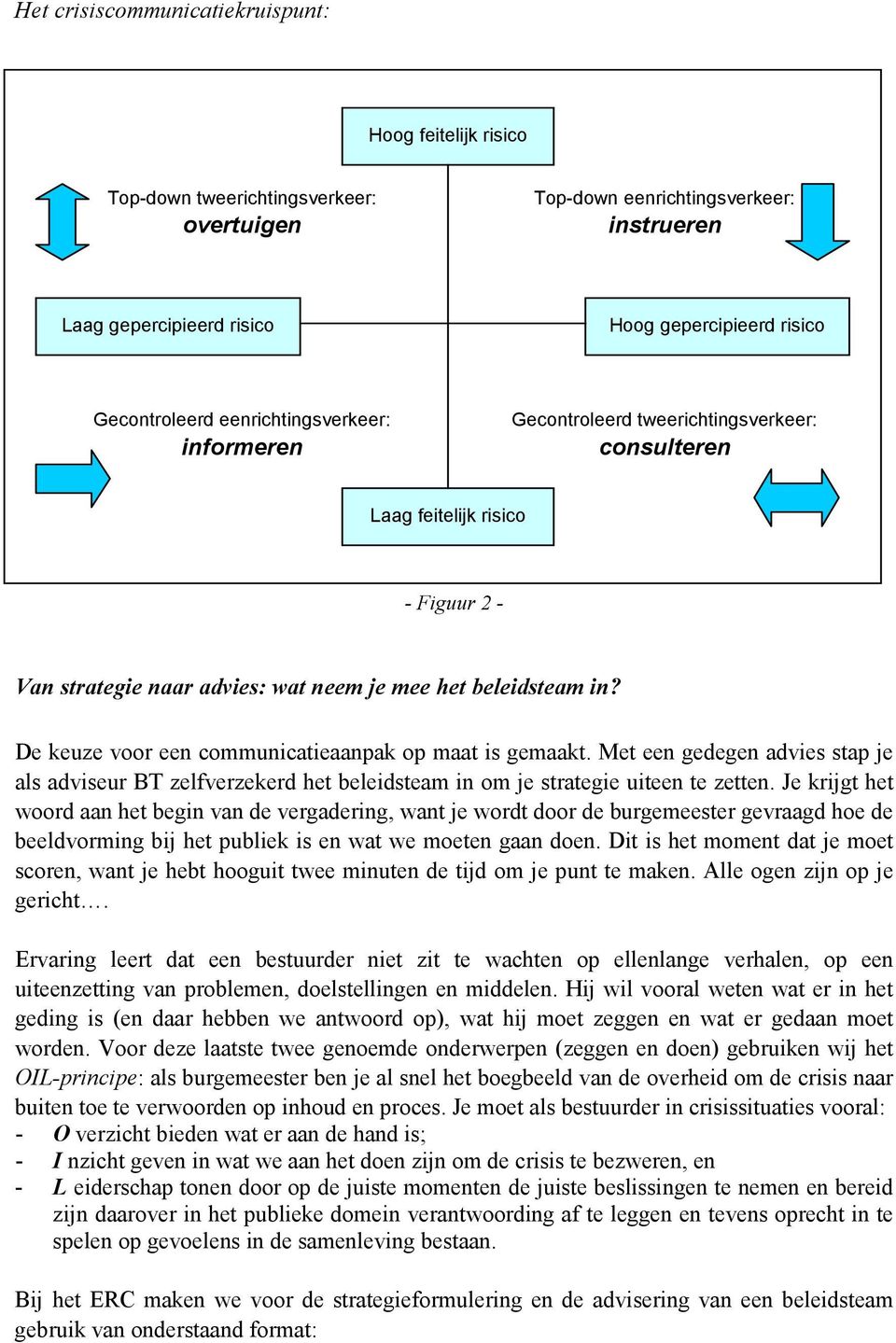 naar advies: wat neem je mee het beleidsteam in? De keuze voor een communicatieaanpak op maat is gemaakt.