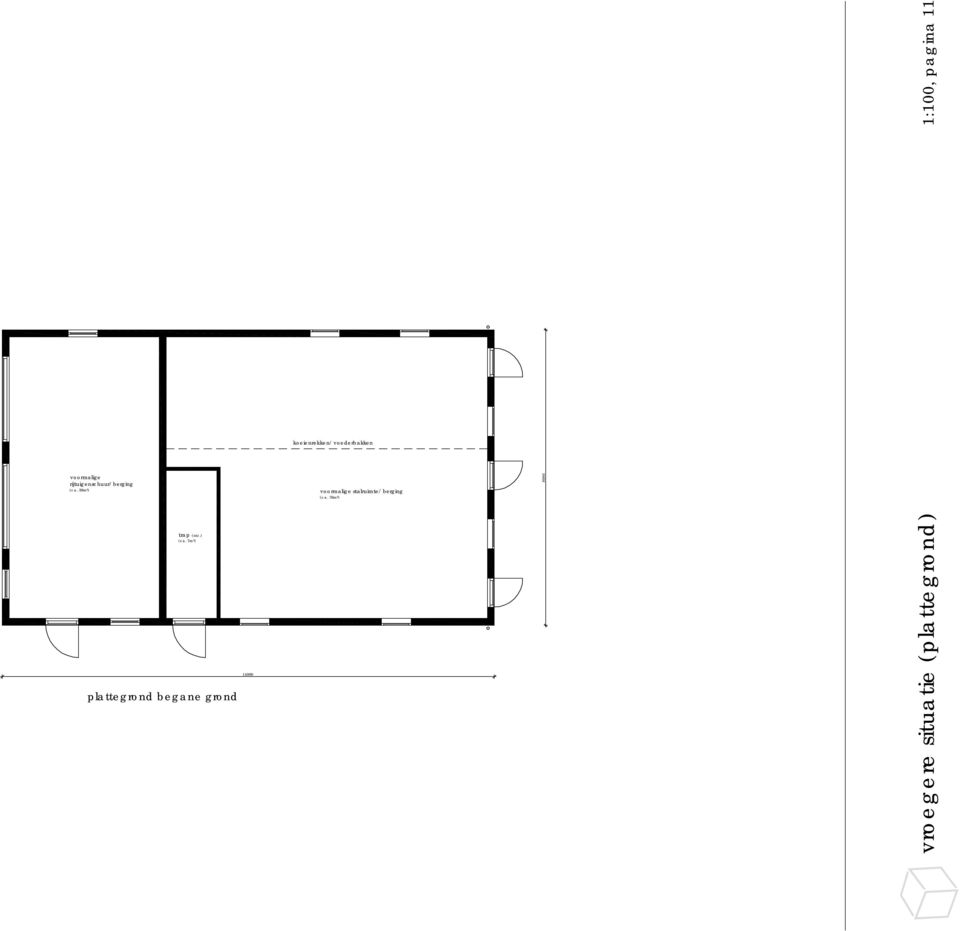 39m²) voormalige stalruimte/ berging (ca.