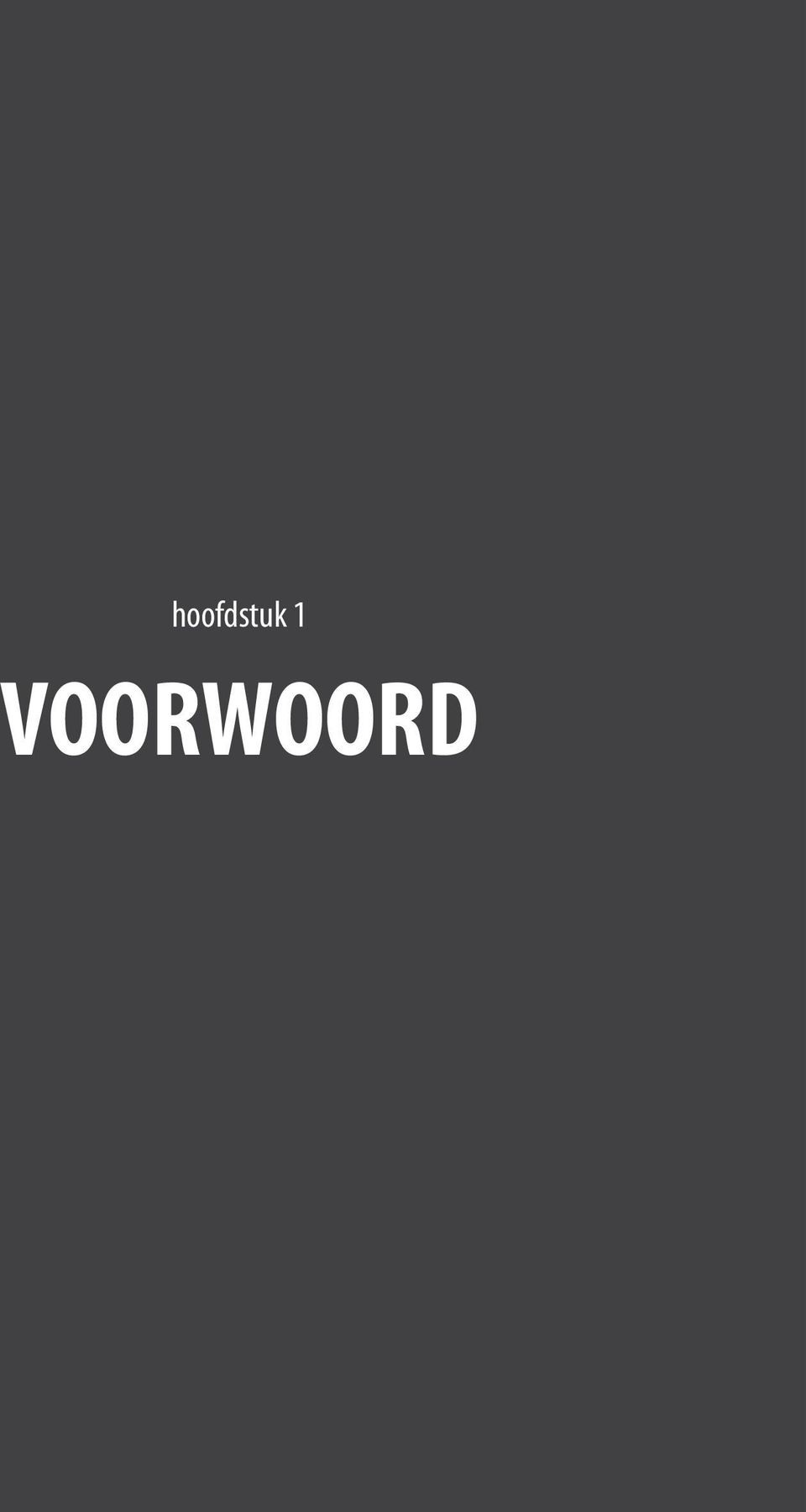 VOORWOORD