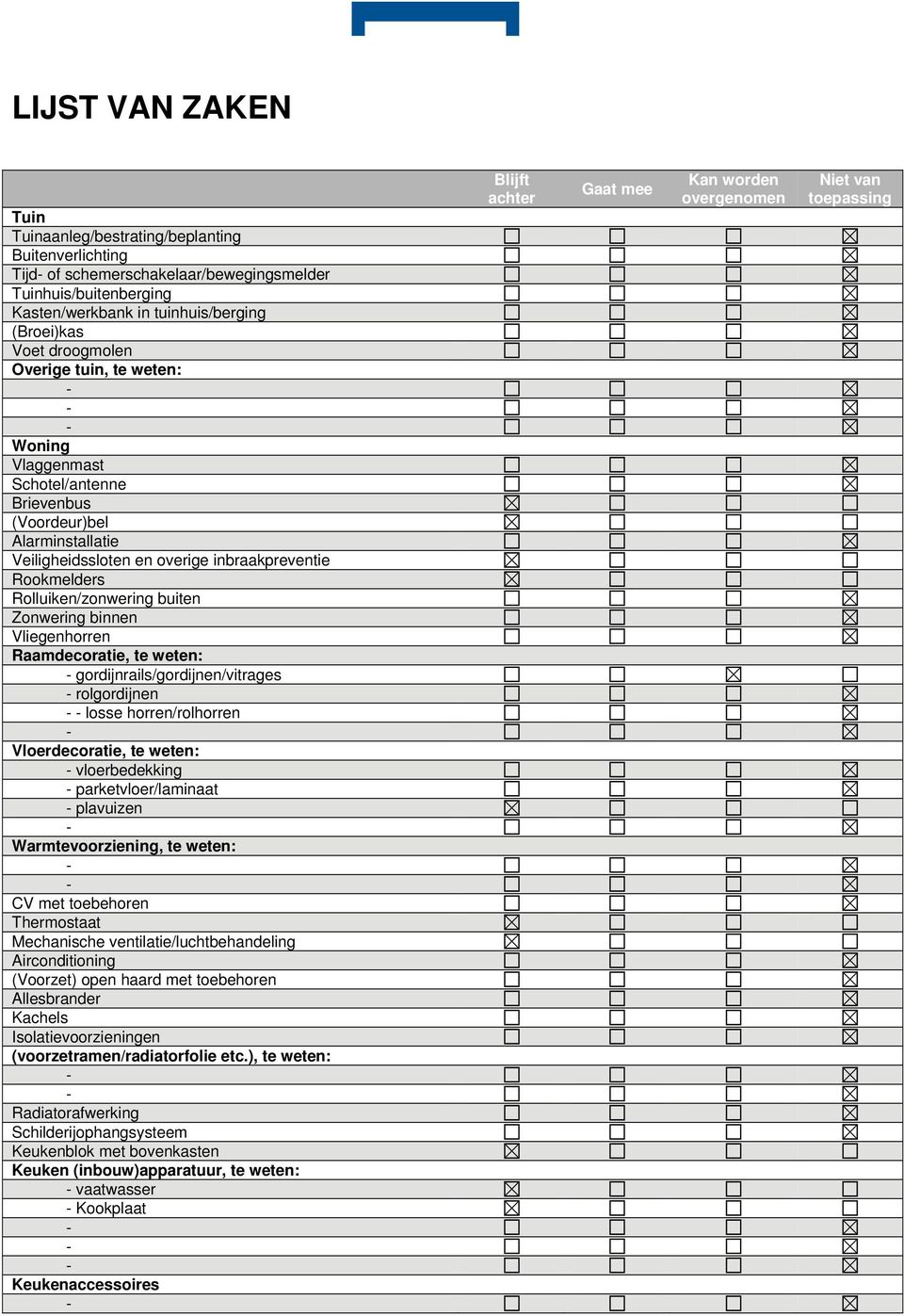 binnen Vliegenhorren Raamdecoratie, te weten: gordijnrails/gordijnen/vitrages rolgordijnen losse horren/rolhorren Vloerdecoratie, te weten: vloerbedekking parketvloer/laminaat plavuizen