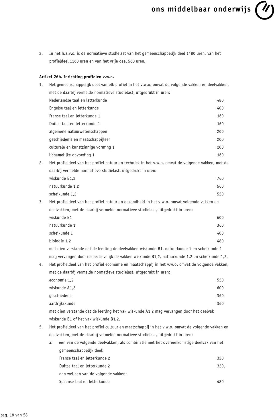 letterkunde 1 160 Duitse taal en letterkunde 1 160 algemene natuurwetenschappen 200 geschiedenis en maatschappijleer 200 culturele en kunstzinnige vorming 1 200 lichamelijke opvoeding 1 160 2.