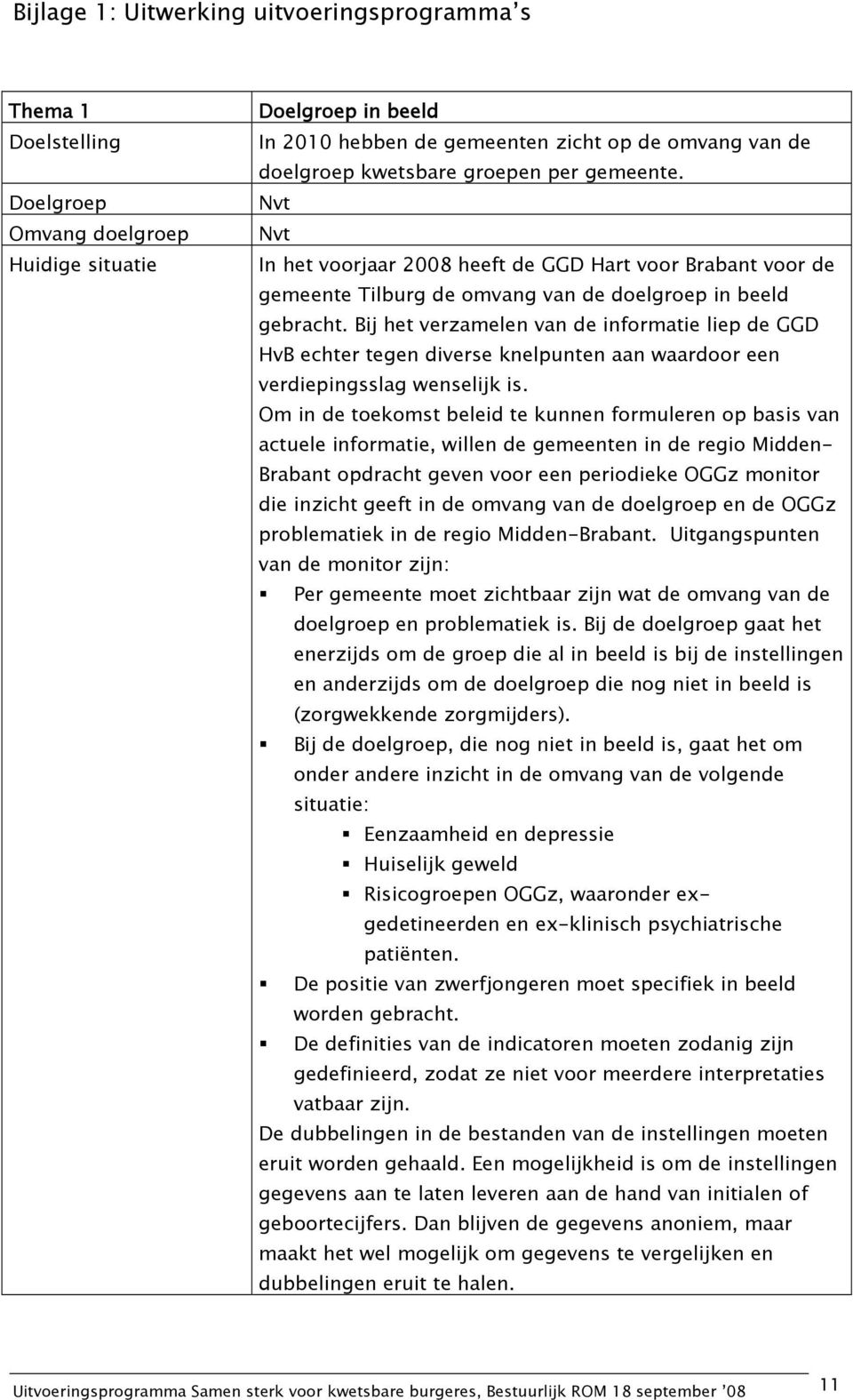 Bij het verzamelen van de informatie liep de GGD HvB echter tegen diverse knelpunten aan waardoor een verdiepingsslag wenselijk is.