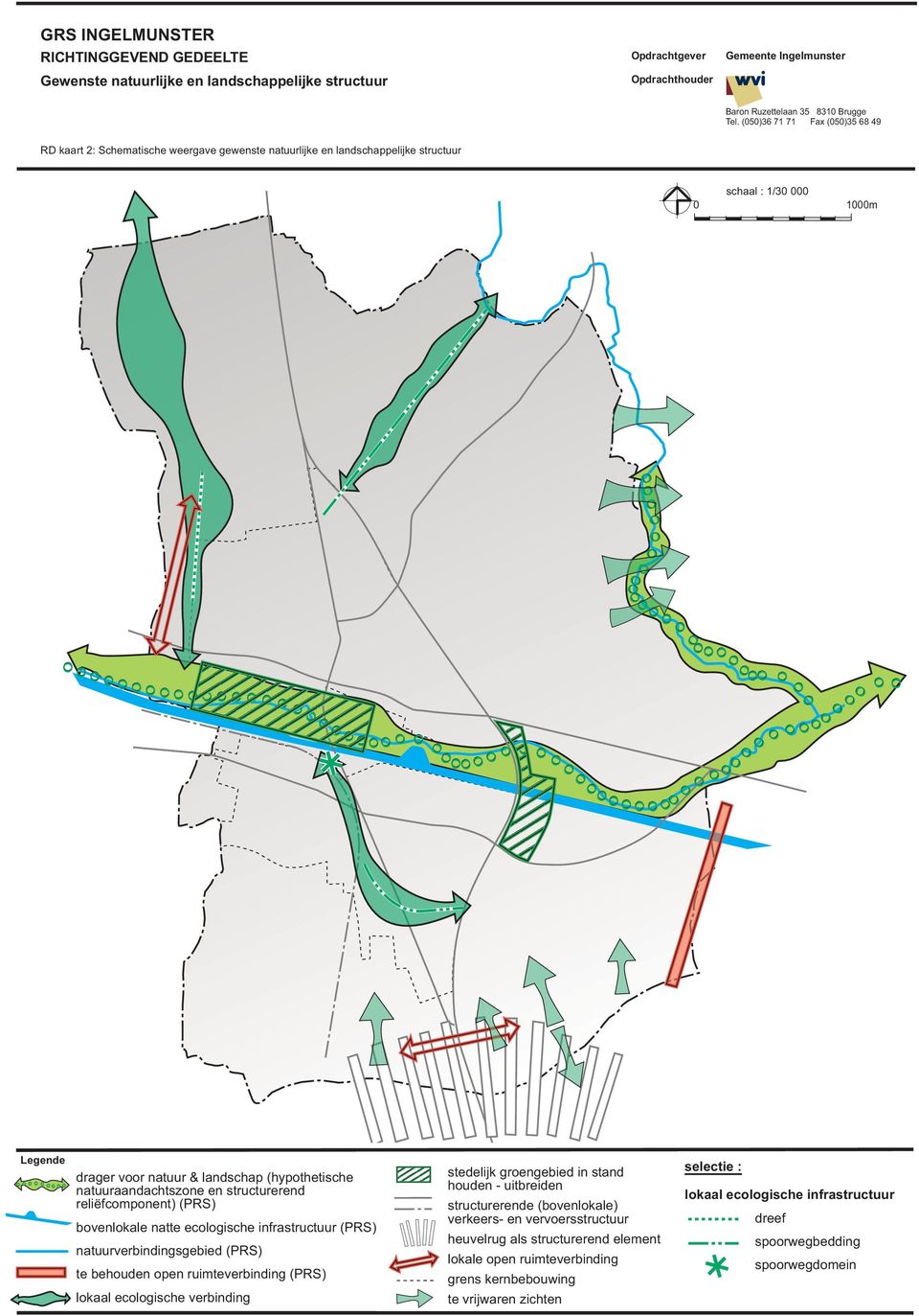 open ruimteverbinding (PRS) lokaal ecologische verbinding stedelijk groengebied in stand houden - uitbreiden structurerende (bovenlokale) verkeers- en vervoersstructuur