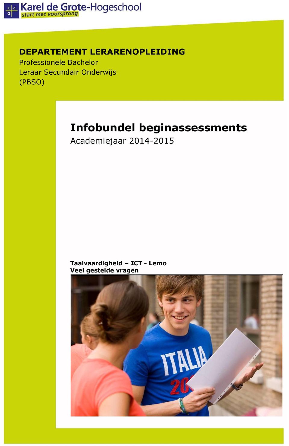 Infobundel beginassessments Academiejaar