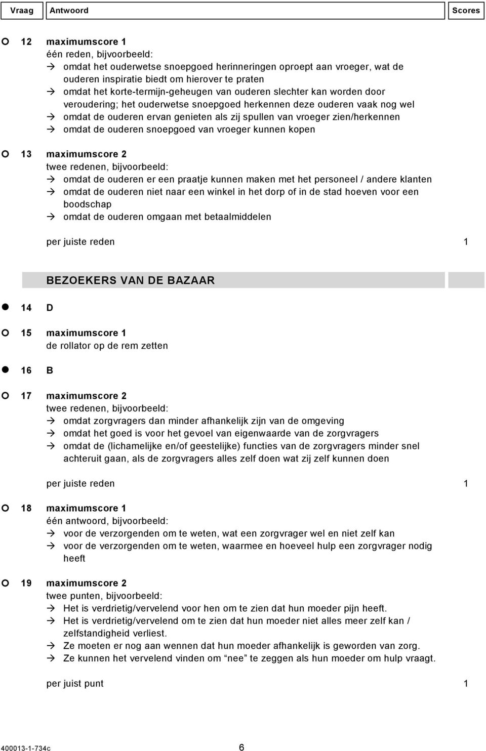 snoepgoed van vroeger kunnen kopen 13 maximumscore 2 twee redenen, bijvoorbeeld: omdat de ouderen er een praatje kunnen maken met het personeel / andere klanten omdat de ouderen niet naar een winkel