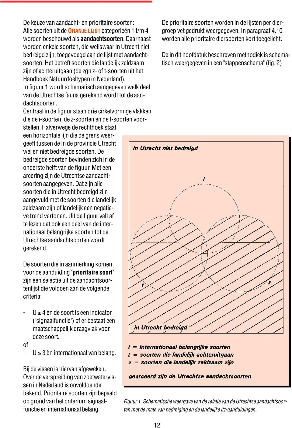 Het betreft soorten die landelijk zeldzaam zijn of achteruitgaan (de zgn z- of t-soorten uit het Handboek Natuurdoeltypen in Nederland).