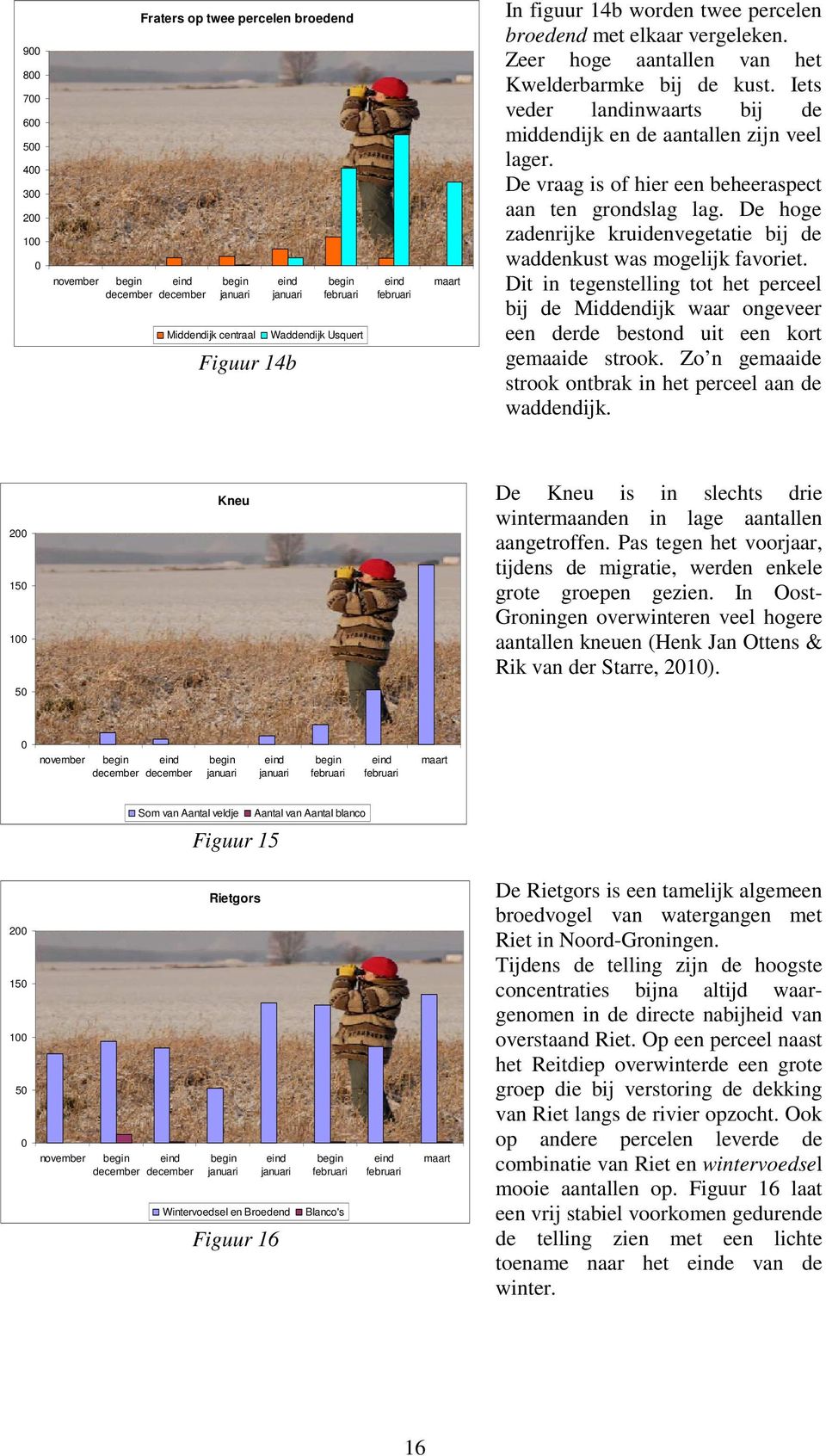 De hoge zadenrijke kruidenvegetatie bij de waddenkust was mogelijk favoriet. Dit in tegenstelling tot het perceel bij de Middendijk waar ongeveer een derde bestond uit een kort gemaaide strook.