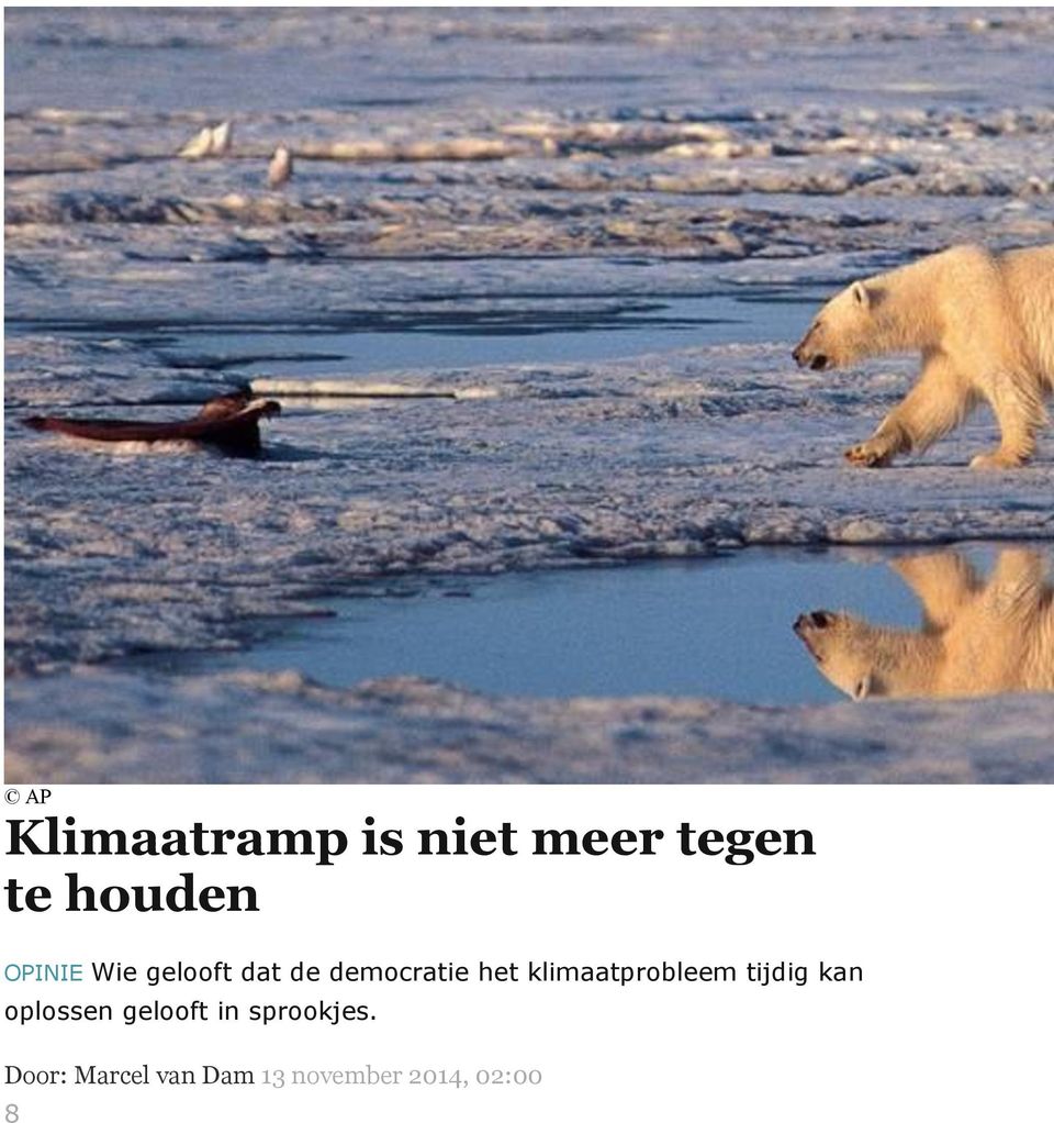 klimaatprobleem tijdig kan oplossen gelooft in