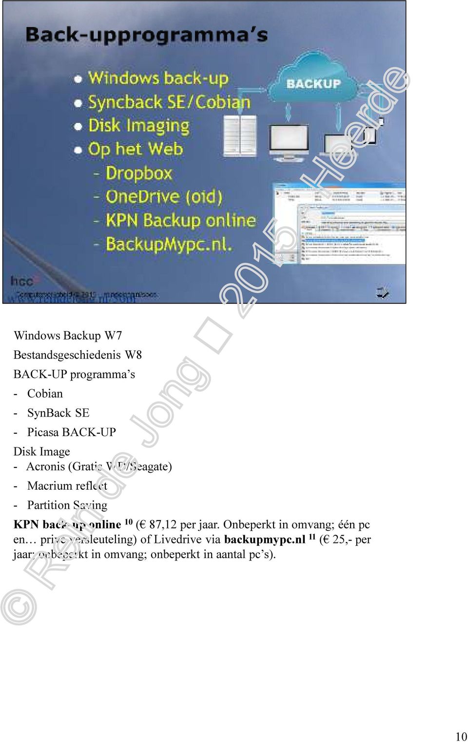 back-up online 10 ( 87,12 per jaar.