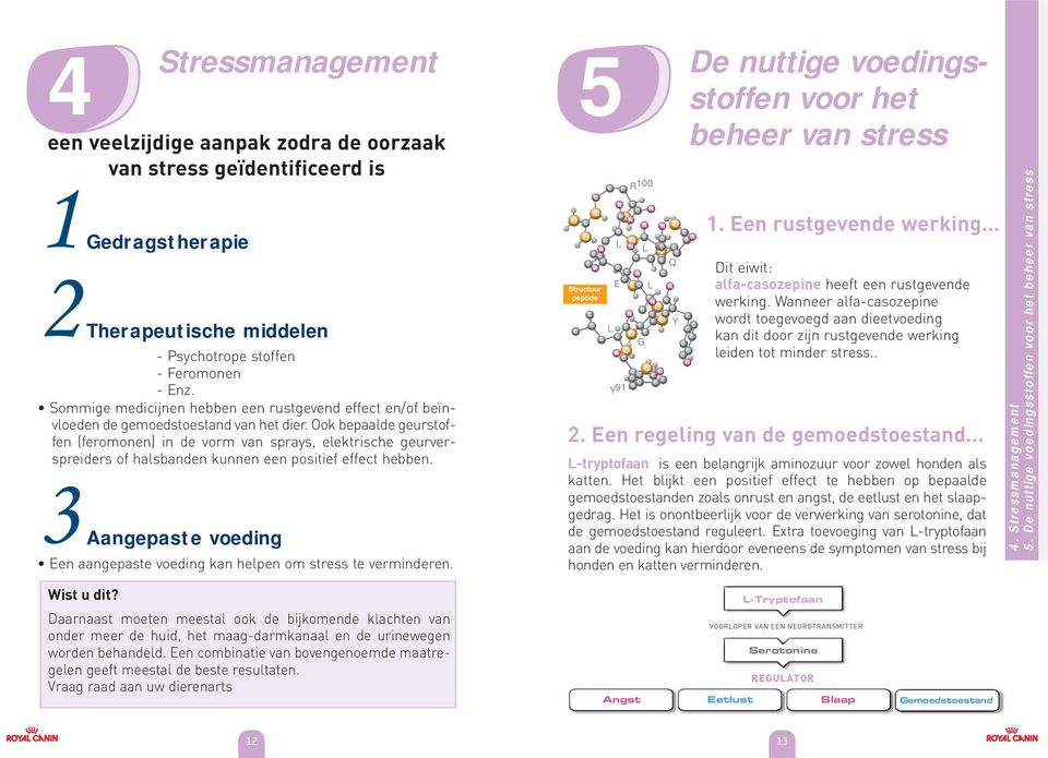 Ook bepaalde geurstoffen (feromonen) in de vorm van sprays, elektrische geurverspreiders of halsbanden kunnen een positief effect hebben.