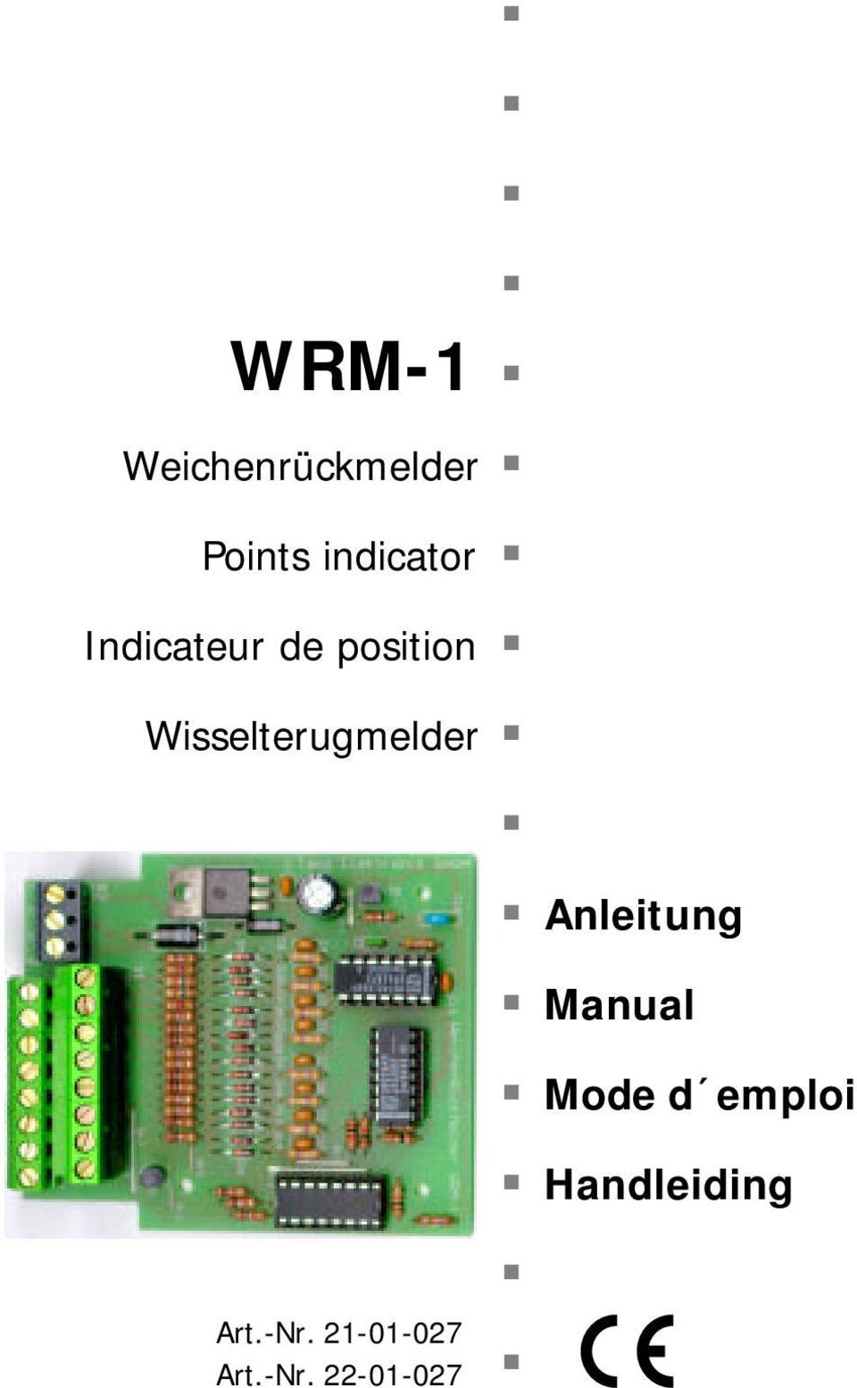 Anleitung Manual Mode d emploi